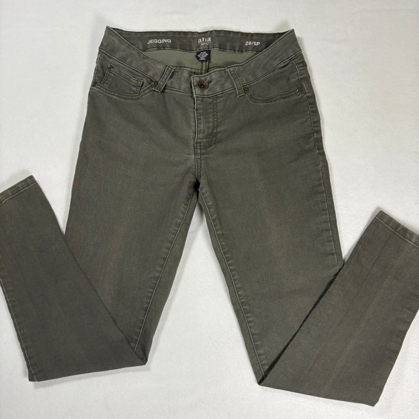 a.n.a Womens Jeggings 6P Petite Gray Stretch Skinny Denim Y2K Vintage