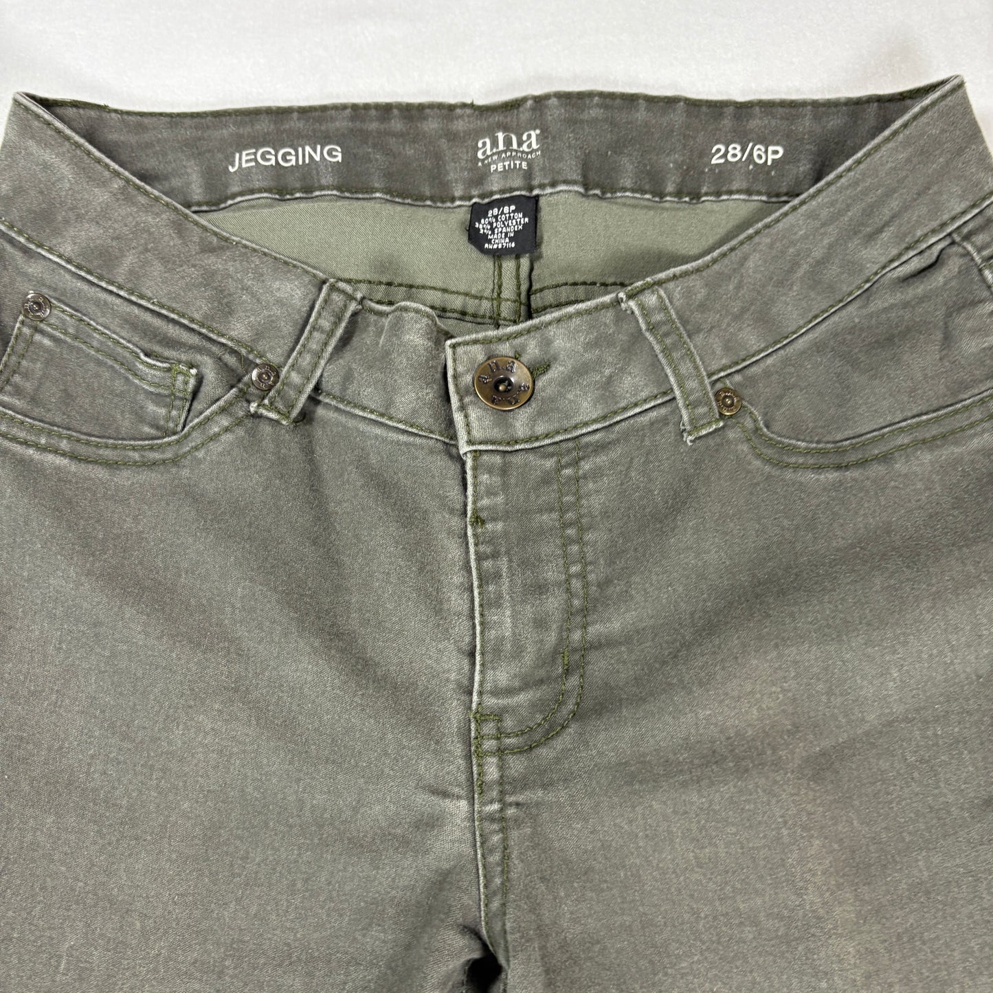 a.n.a Womens Jeggings 6P Petite Gray Stretch Skinny Denim Y2K Vintage