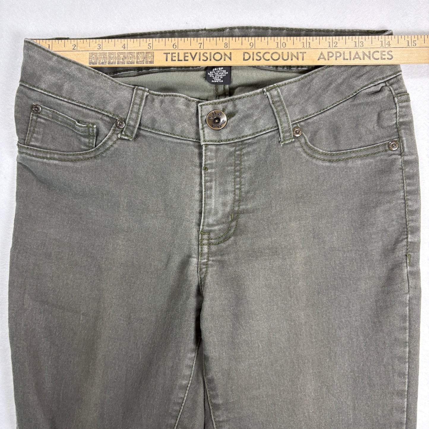 a.n.a Womens Jeggings 6P Petite Gray Stretch Skinny Denim Y2K Vintage