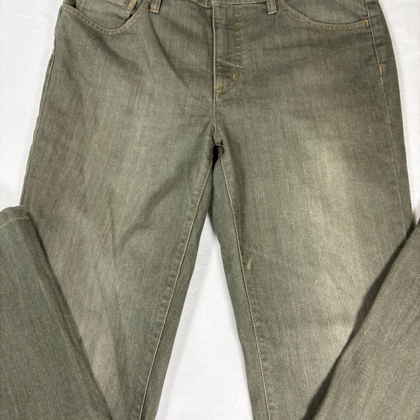 Ralph Lauren Womens Jeans 12 Green Straight Leg Stretch Denim Vintage Y2K