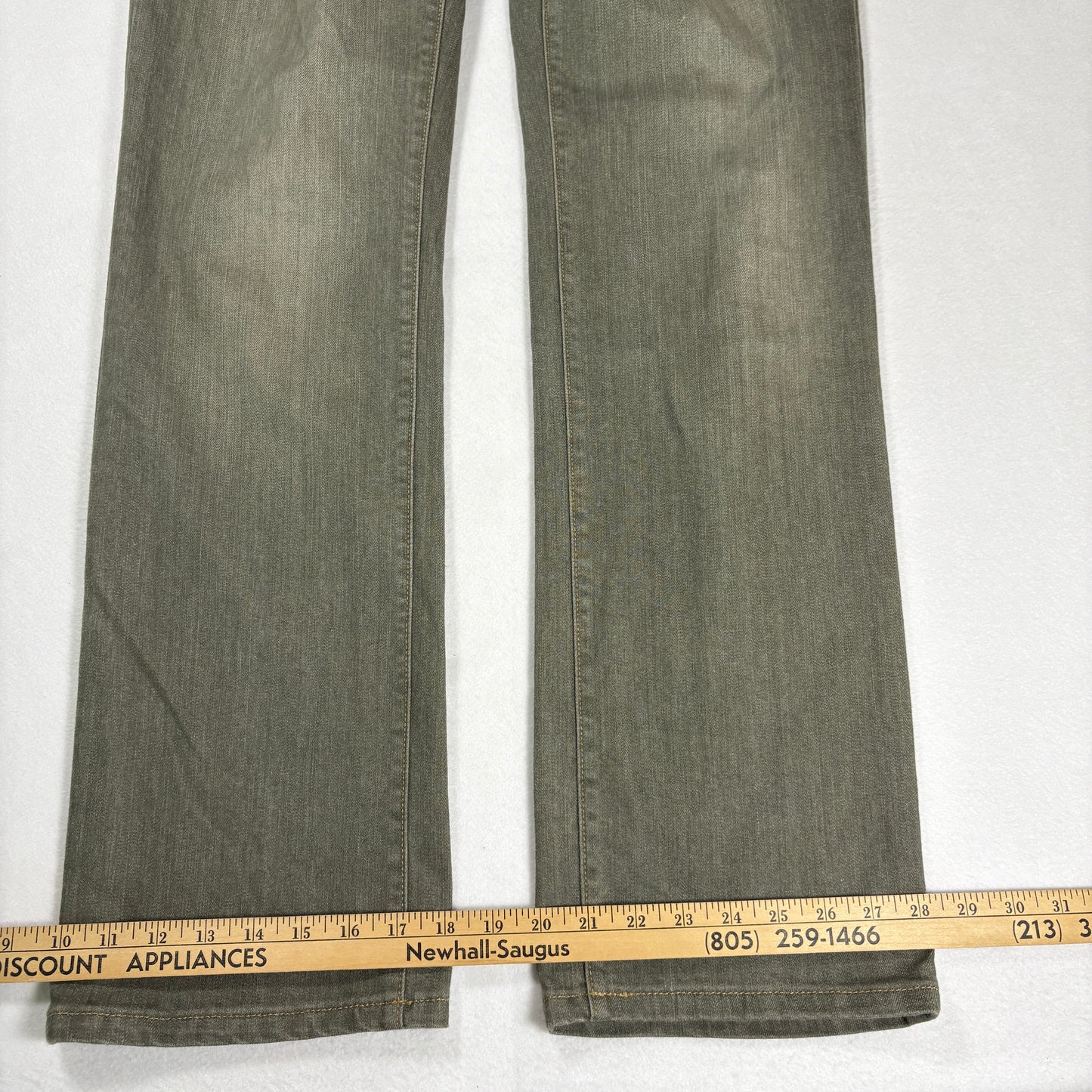 Ralph Lauren Womens Jeans 12 Green Straight Leg Stretch Denim Vintage Y2K