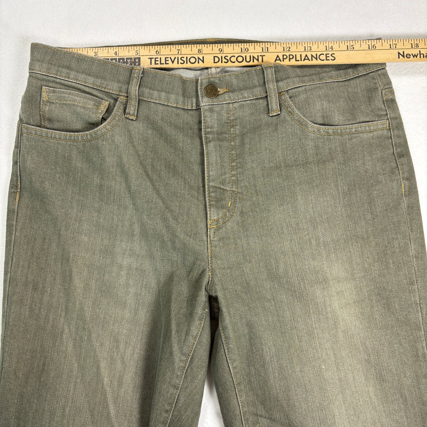 Ralph Lauren Womens Jeans 12 Green Straight Leg Stretch Denim Vintage Y2K