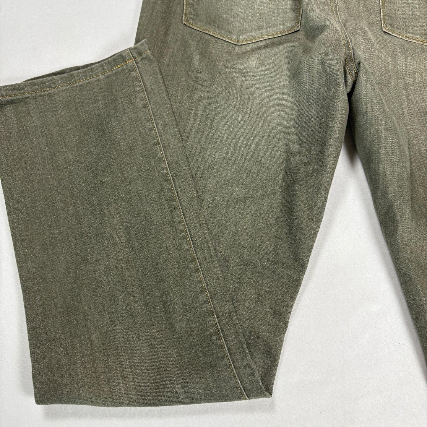 Ralph Lauren Womens Jeans 12 Green Straight Leg Stretch Denim Vintage Y2K