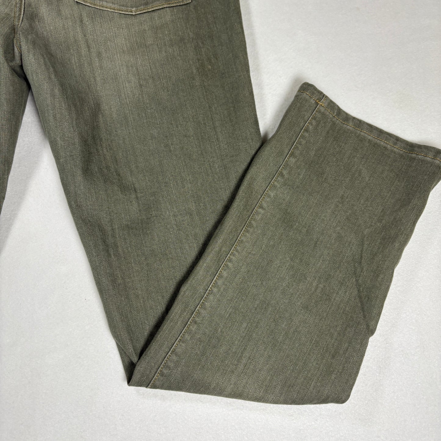 Ralph Lauren Womens Jeans 12 Green Straight Leg Stretch Denim Vintage Y2K
