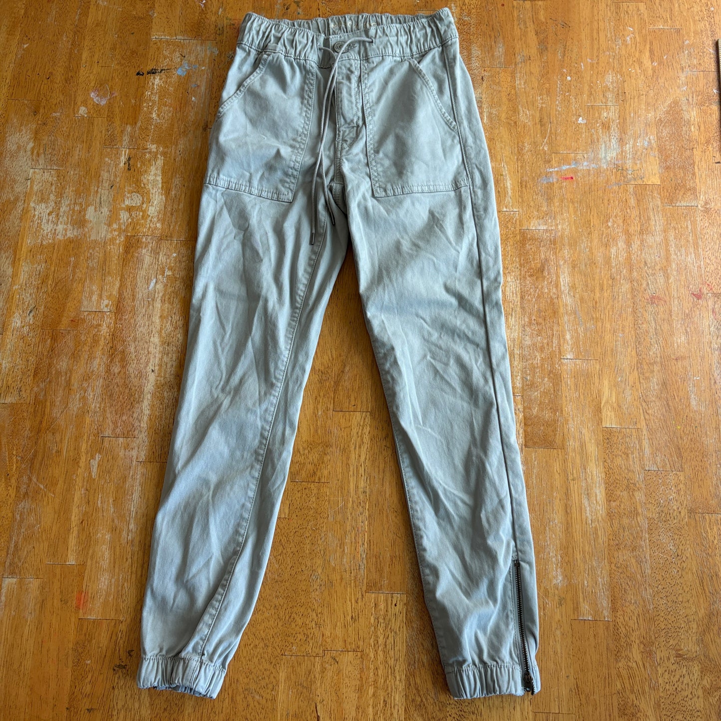 Jogger Pants Elastic Waist Zip Ankle Casual Streetwear AE XS Fits Like 24X25
