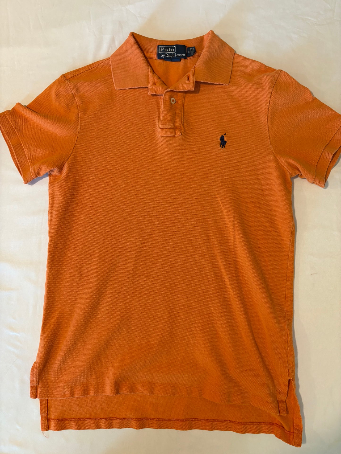 Polo Ralph Lauren Men's Polo Shirt M Orange Classic Fit Short Sleeve Pony Logo
