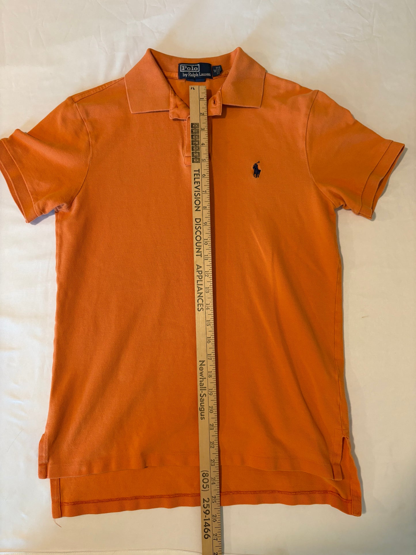 Polo Ralph Lauren Men's Polo Shirt M Orange Classic Fit Short Sleeve Pony Logo
