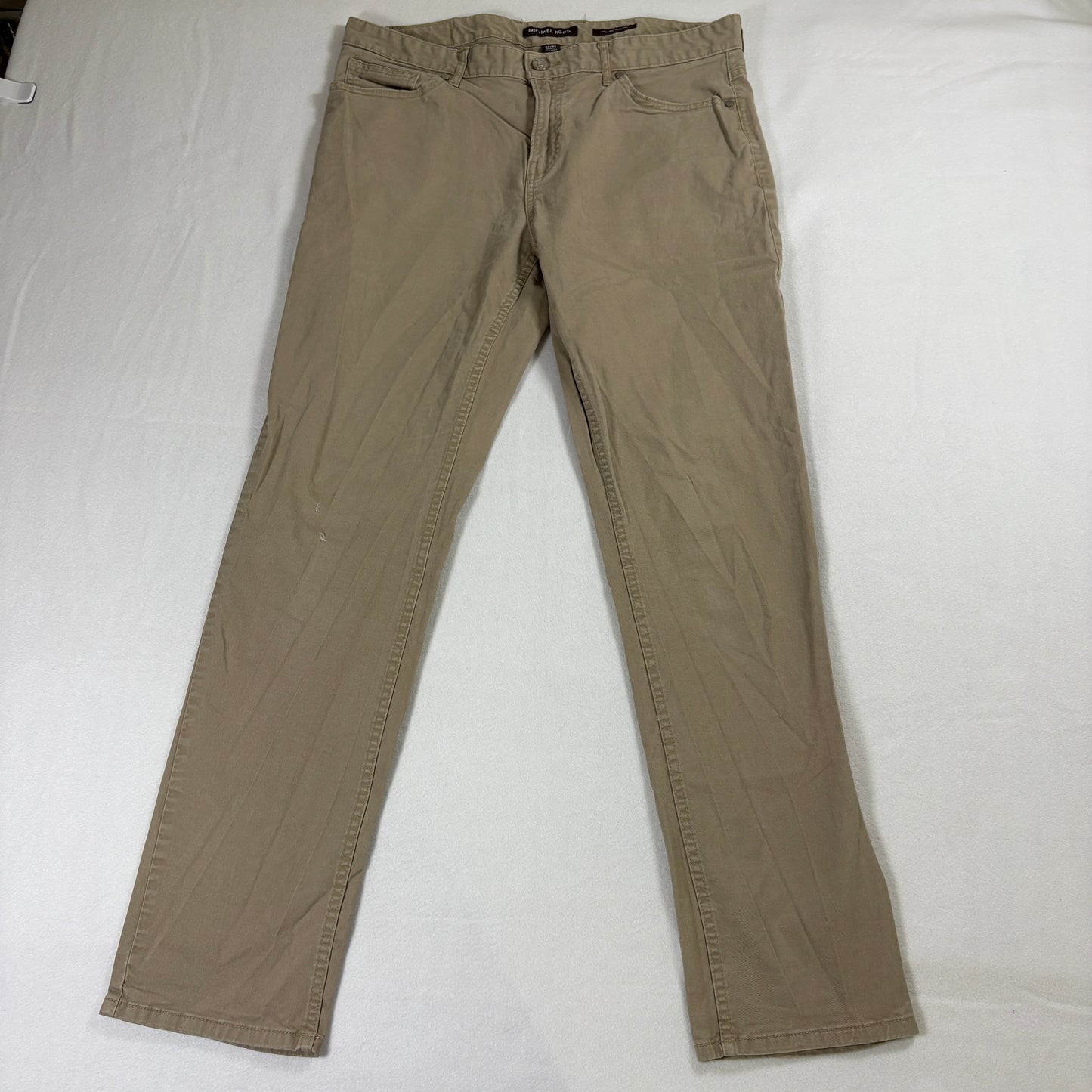 Michael Kors Pants Mens 34x32 Parker Slim Fit Khaki Stretch Casual Chino Style