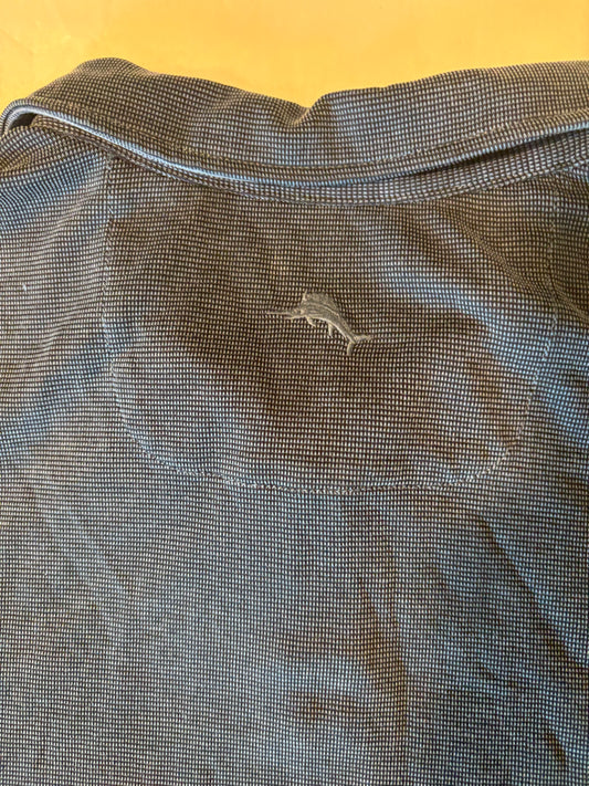 Tommy Bahama Men's Polo Shirt XXL Blue IslandZone Feeder Stripe Casual Golf