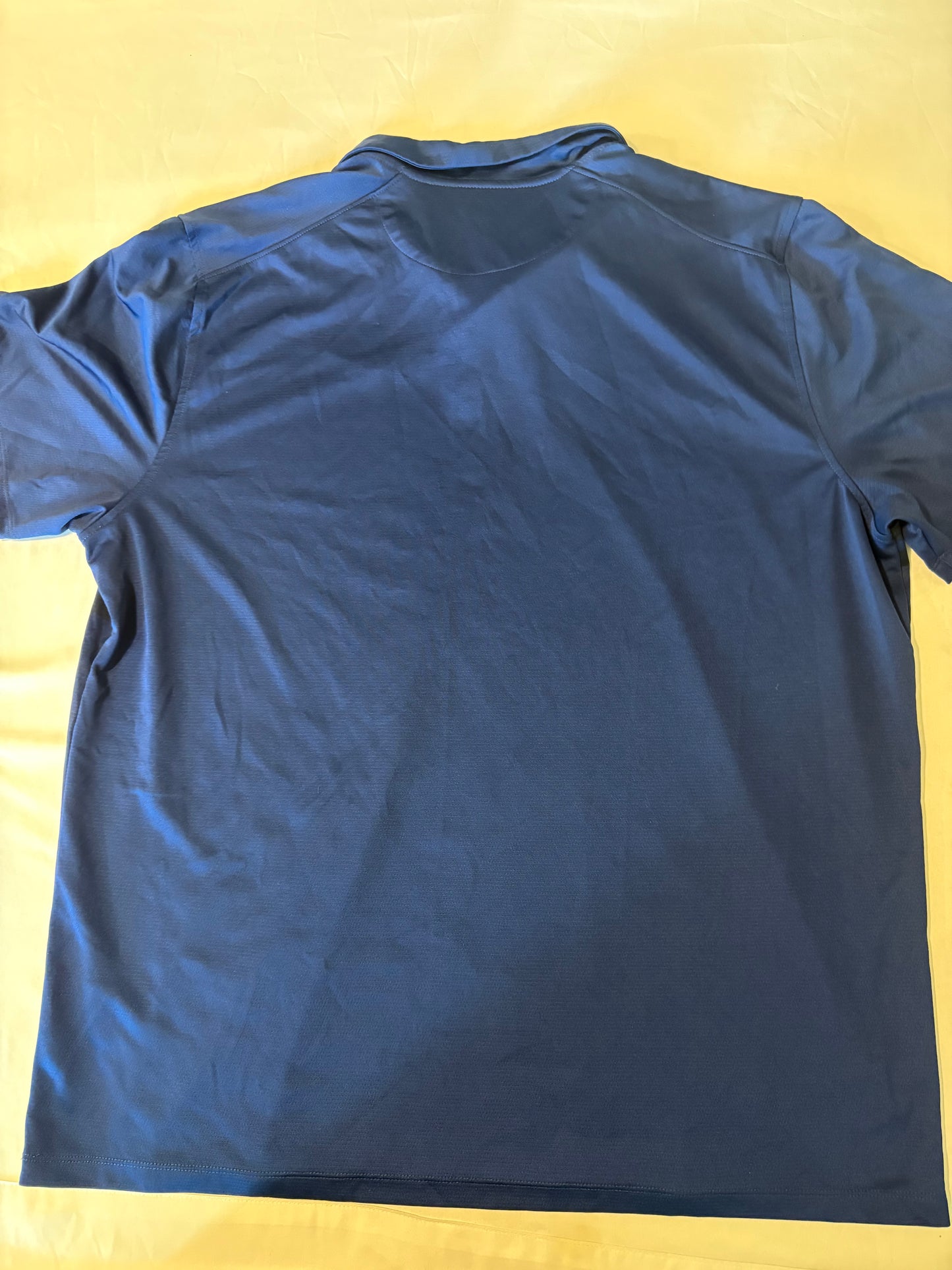 Nike Dri-FIT Polo Shirt XXL Blue Striped Standard Fit Golf Athletic Performance