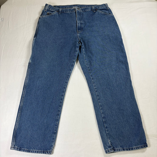 Dickies Jeans Mens 40x30 Relaxed Fit Blue Denim Carpenter Workwear Hammer Loop