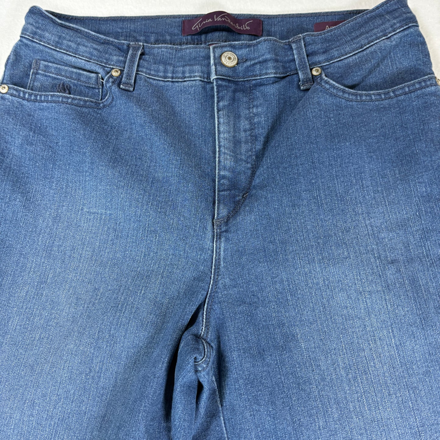 Gloria Vanderbilt Womens Jeans Size 8 Amanda High Rise Straight Blue Denim Classic