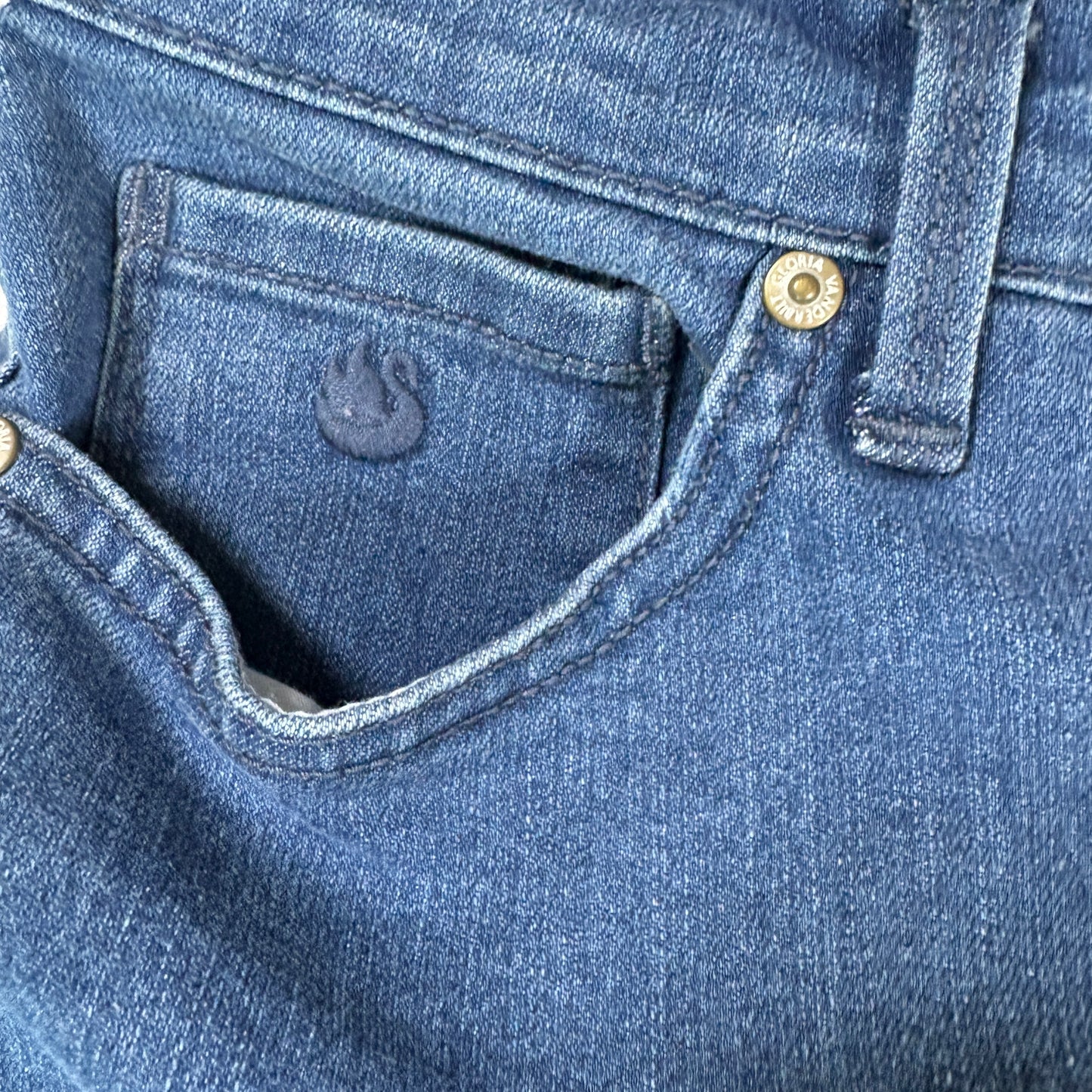 Gloria Vanderbilt Womens Jeans Size 8 Amanda High Rise Straight Blue Denim Classic