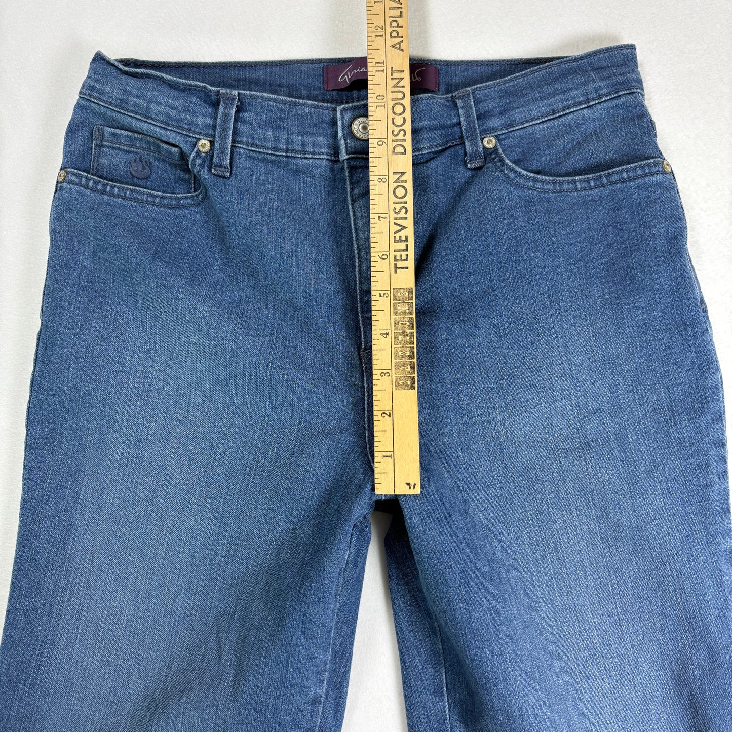 Gloria Vanderbilt Womens Jeans Size 8 Amanda High Rise Straight Blue Denim Classic