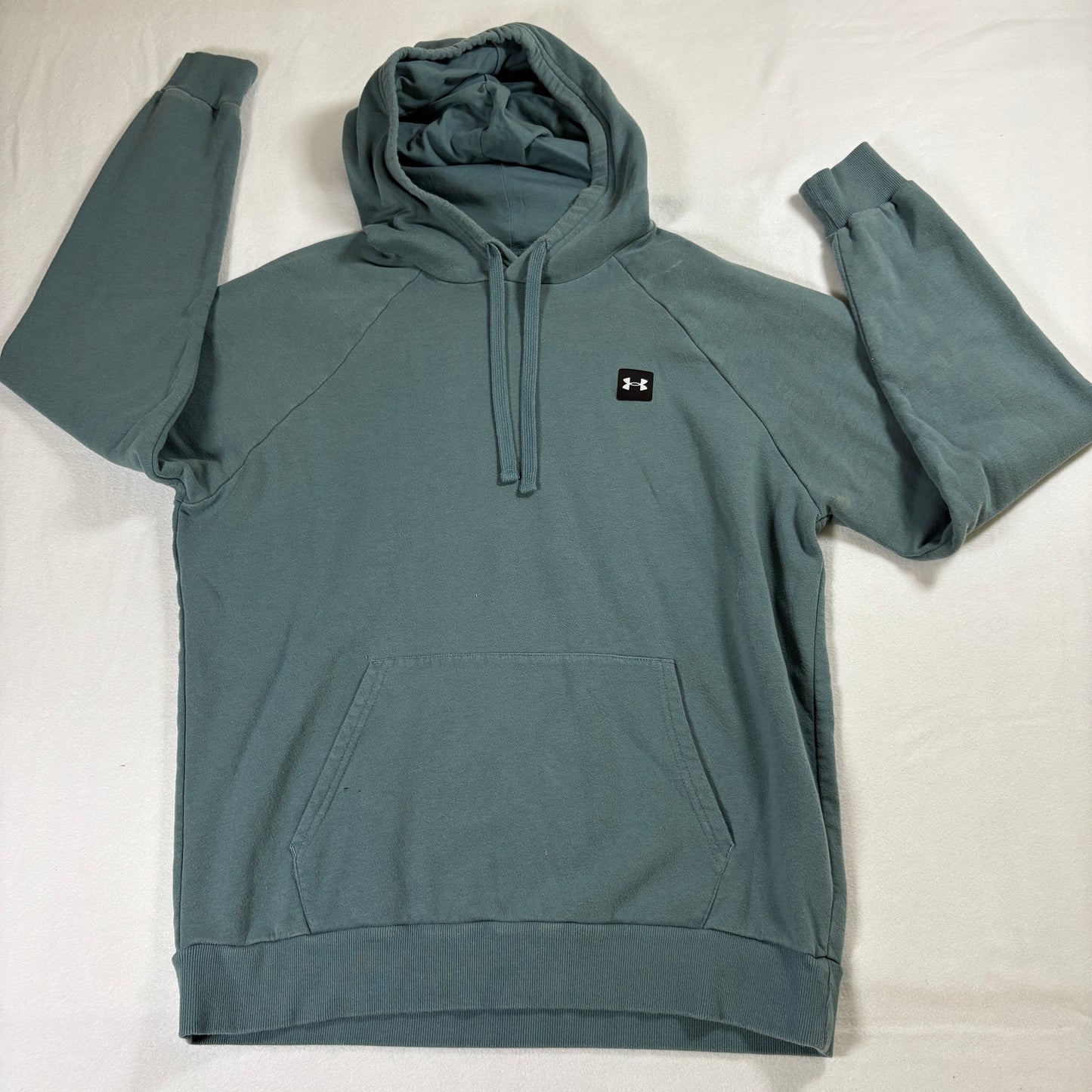 Under Armour Hoodie Mens Large Coldgear Green Fleece Pullover Warm Winter Streetwear