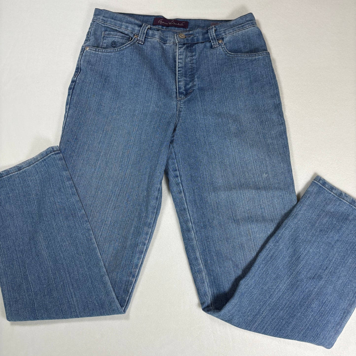 Gloria Vanderbilt Womens Jeans 8 Amanda High Rise Straight Blue Denim Y2K