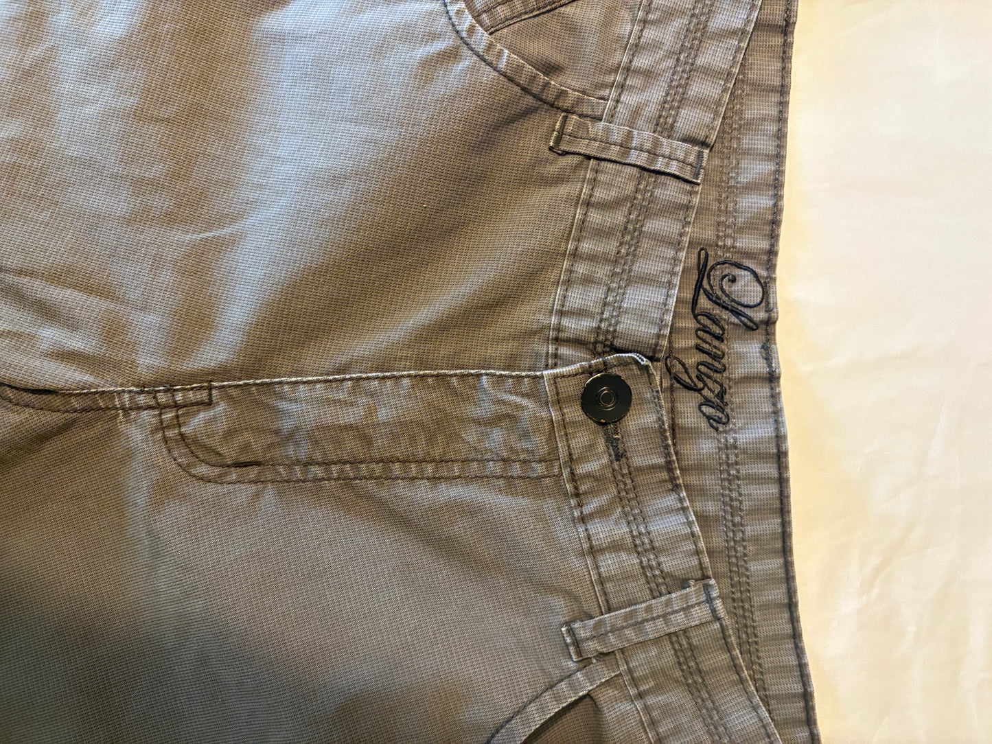 Lanzo Men's Pants 34x30 Gray Modern Fit Stretch Casual Straight Leg Designer