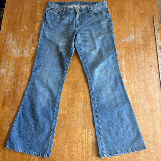 Y2K Flare Bootcut Jeans X2 Denim Low Rise Stretch Tag W10 Fits Like 32X29 Blue
