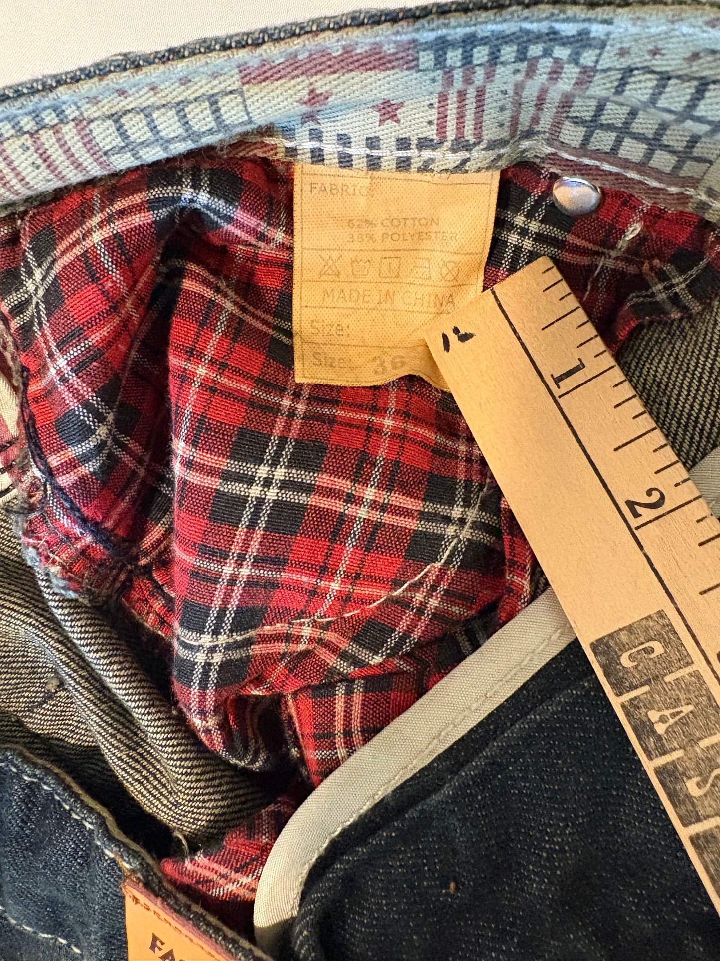 Fashion Collection Jeans Mens 36 Distressed Patchwork Ripped Denim Streetwear