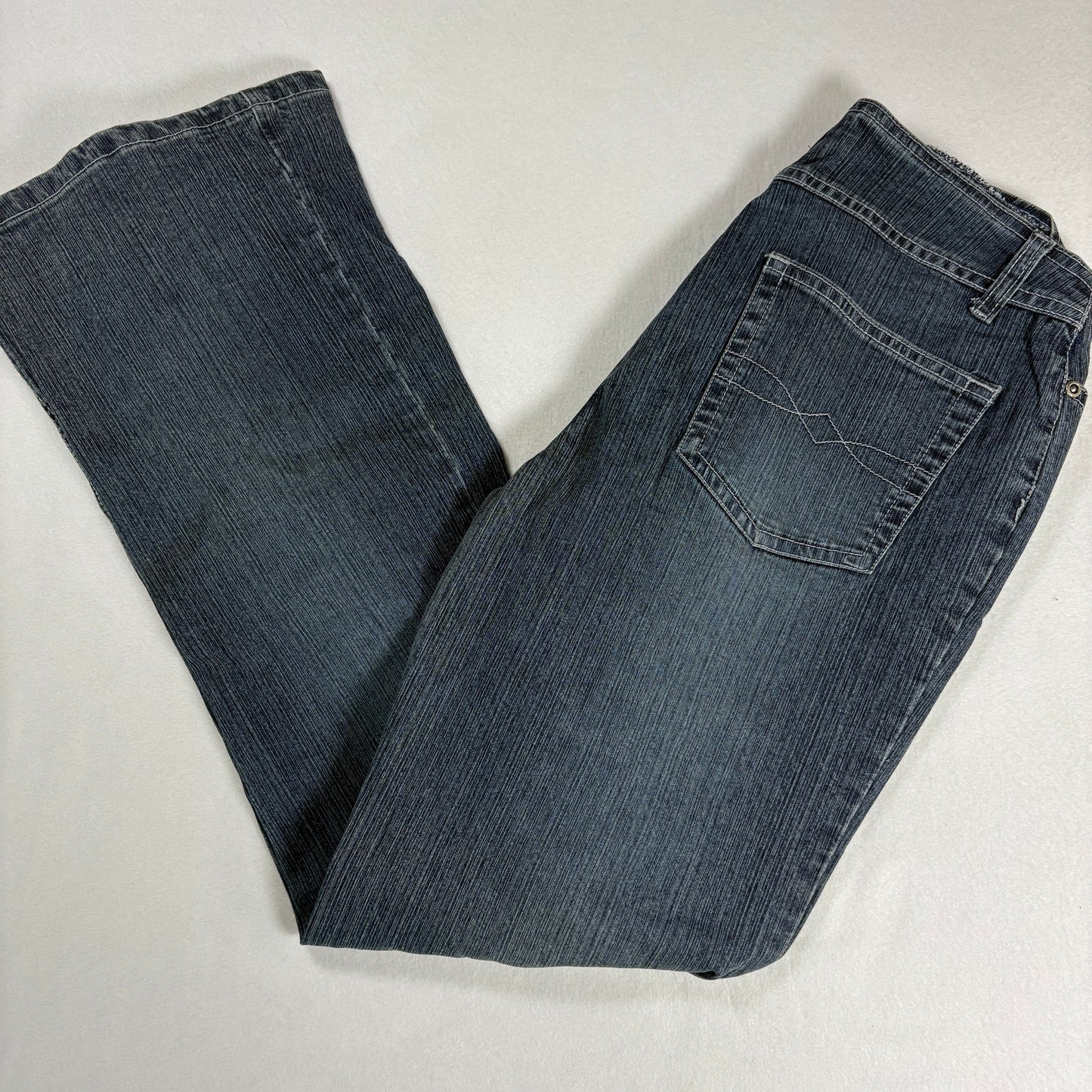 Faded Glory Womens Jeans 4 Stretch Bootcut Blue Black Denim Y2K Vintage
