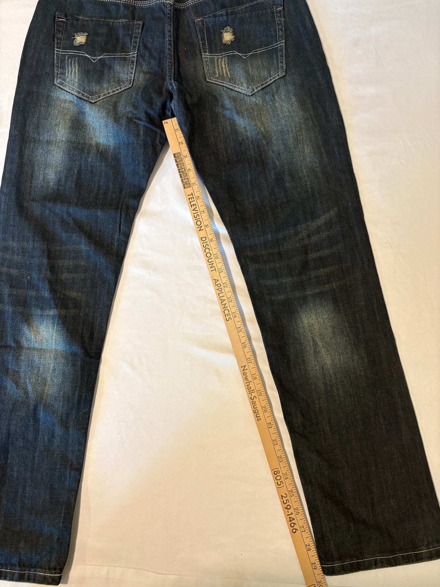 Fashion Collection Jeans Mens 36 Distressed Patchwork Ripped Denim Streetwear