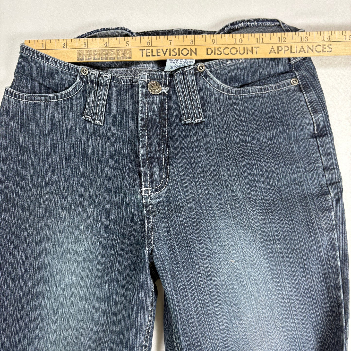 Faded Glory Womens Jeans 4 Stretch Bootcut Blue Black Denim Y2K Vintage