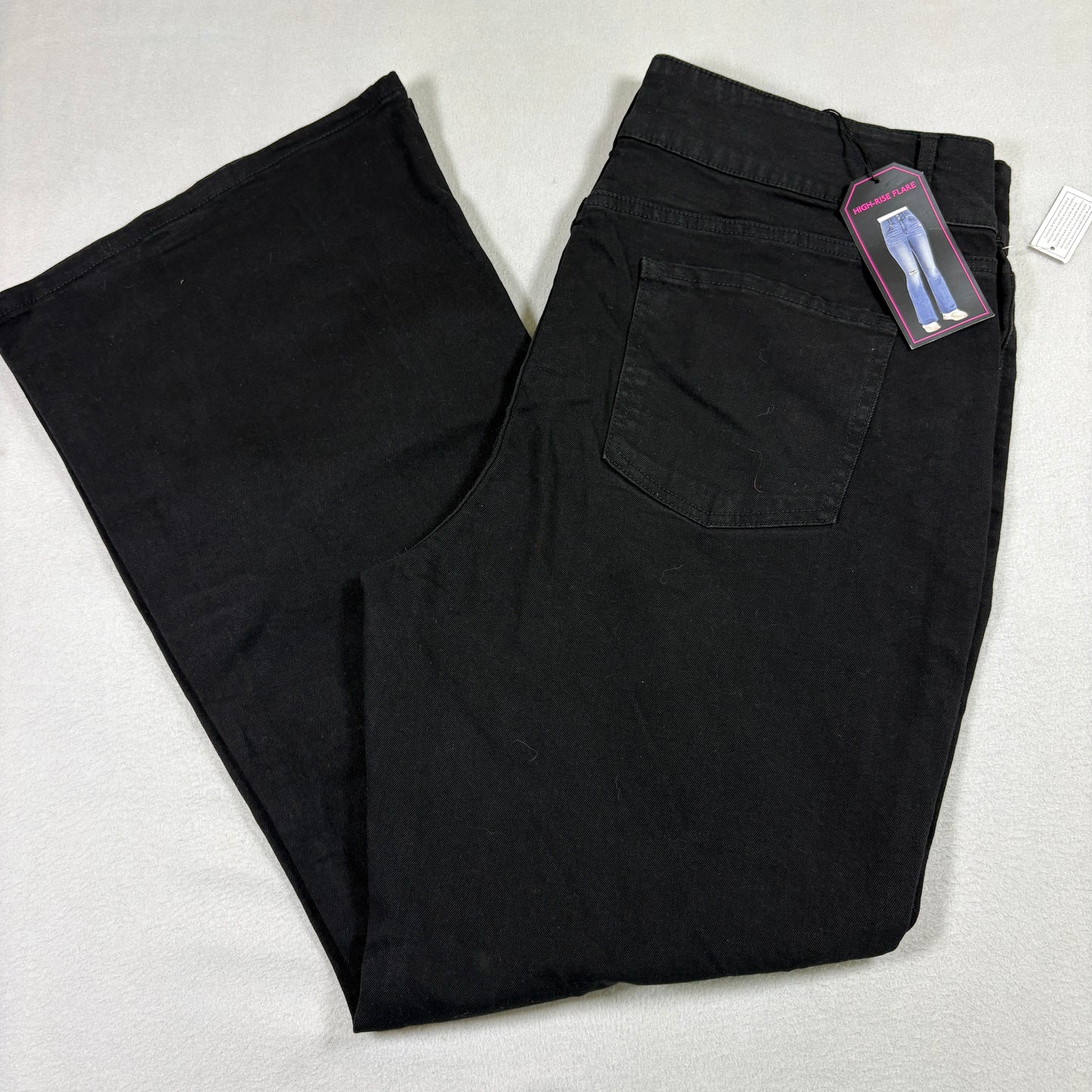 No Boundaries Womens Black Flare Jeans Size 21 NWT Y2K Stretch Plus Size Denim