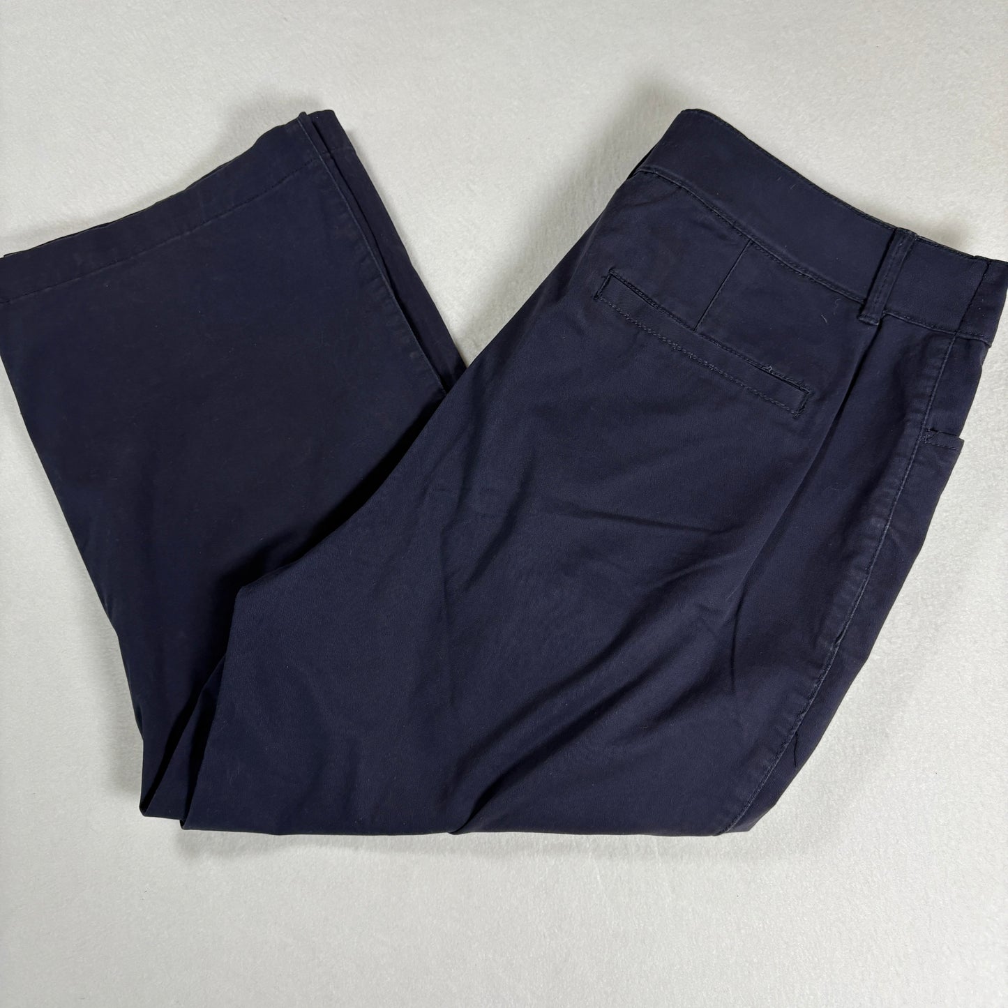 Croft & Barrow Womens Chino Pants 10 Classic Fit Stretch Navy Blue Casual