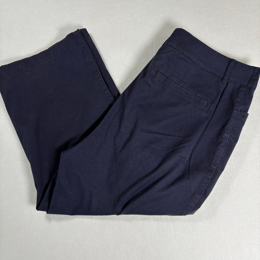 Croft & Barrow Womens Chino Pants 10 Classic Fit Stretch Navy Blue Casual