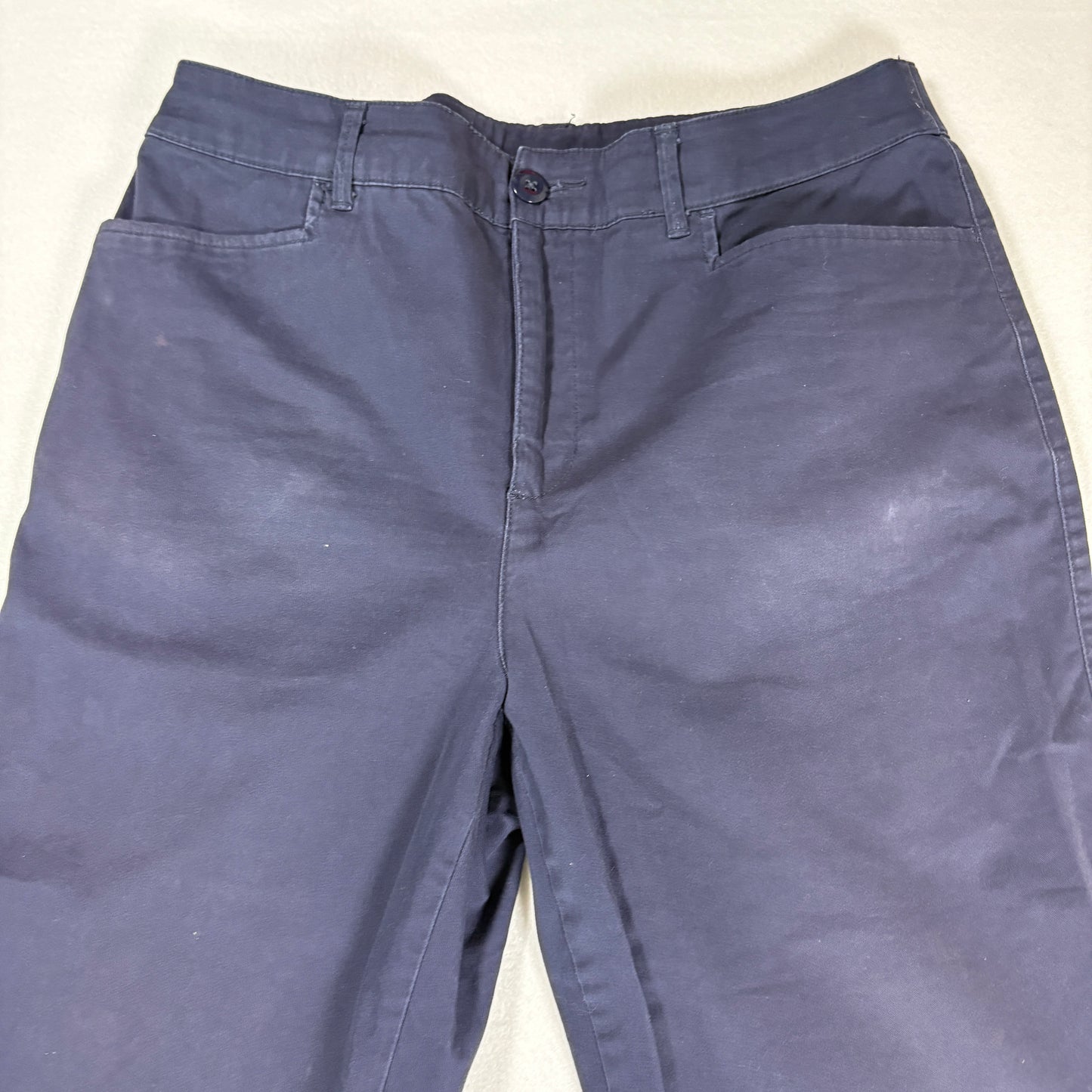 Croft & Barrow Womens Chino Pants 10 Classic Fit Stretch Navy Blue Casual