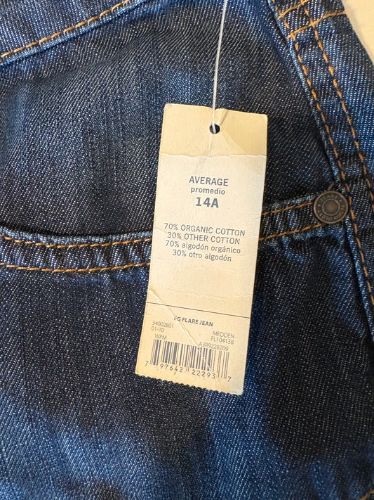 Faded Glory Women’s Jeans Size 14 ~34 Waist Organic Denim Straight Leg Dark Wash