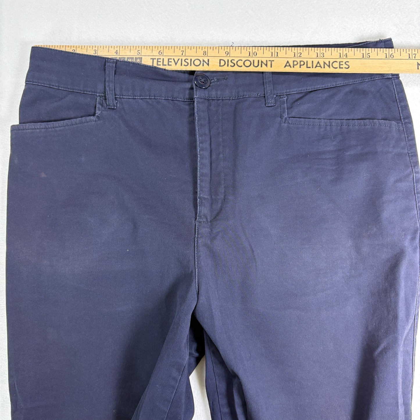 Croft & Barrow Womens Chino Pants 10 Classic Fit Stretch Navy Blue Casual