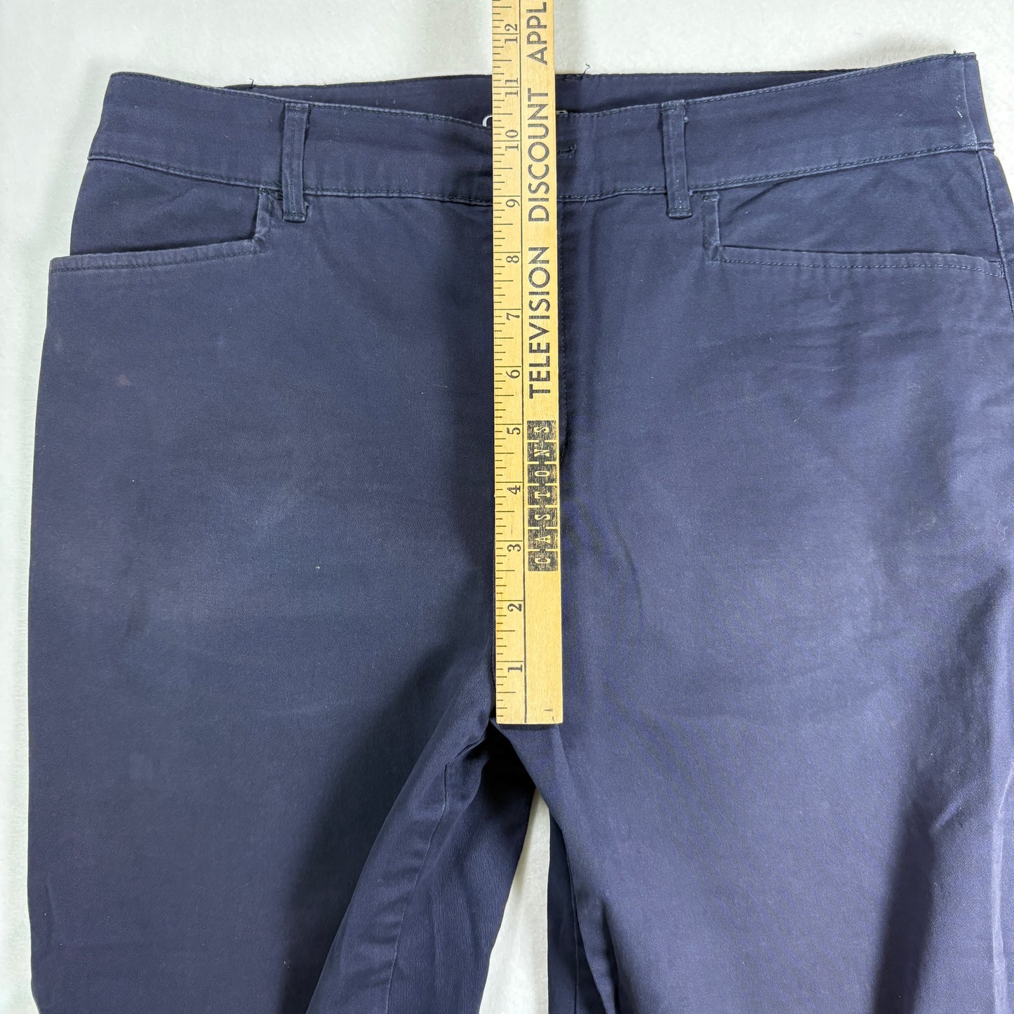 Croft & Barrow Womens Chino Pants 10 Classic Fit Stretch Navy Blue Casual