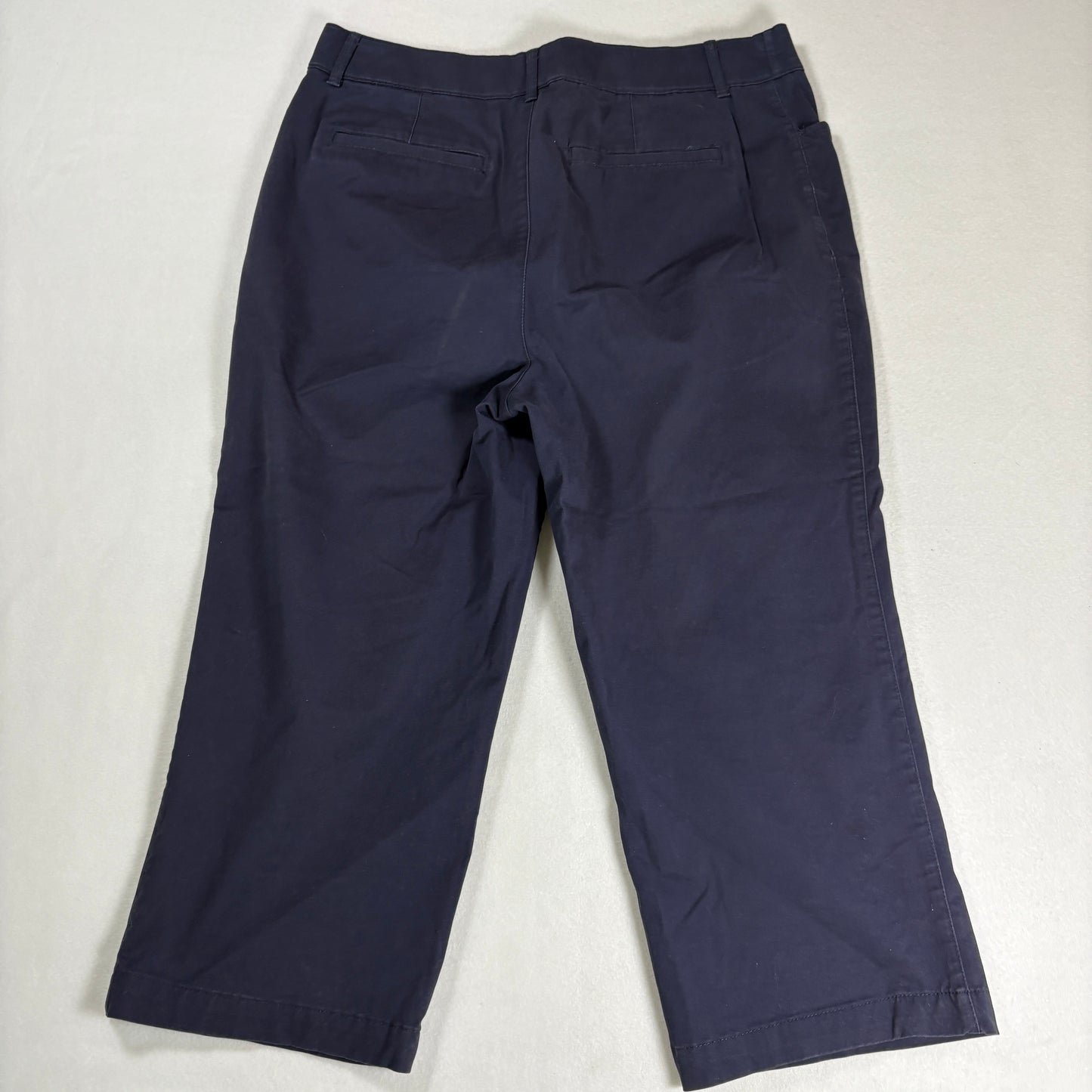 Croft & Barrow Womens Chino Pants 10 Classic Fit Stretch Navy Blue Casual