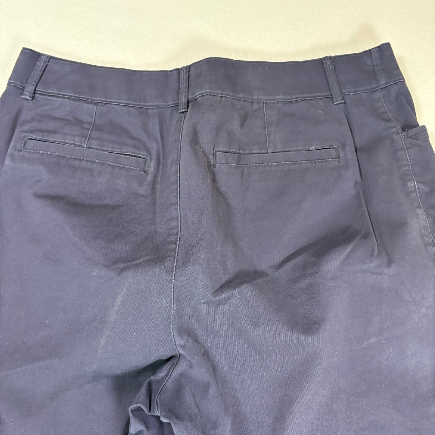 Croft & Barrow Womens Chino Pants 10 Classic Fit Stretch Navy Blue Casual