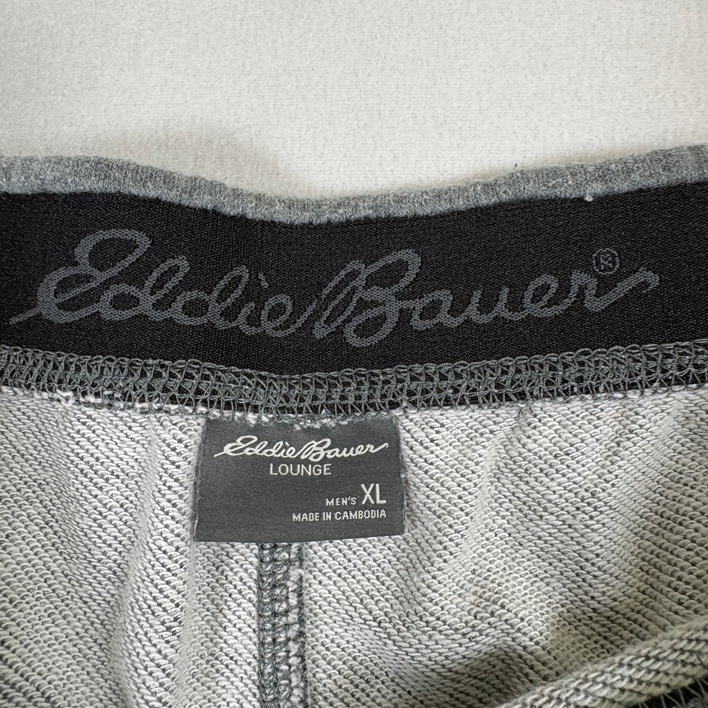 Eddie Bauer Mens Gray Lounge Sweatpants XL Fleece Joggers Relaxed Fit