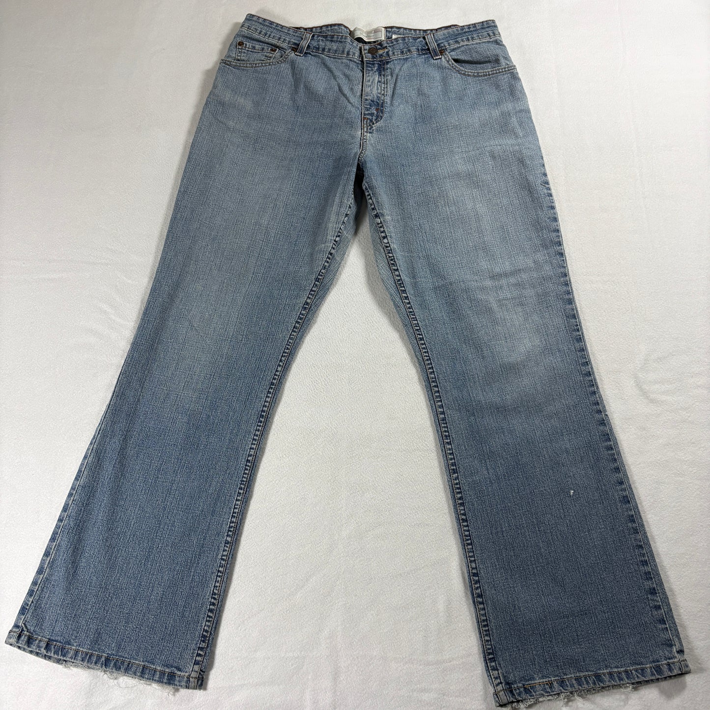 Levi Strauss Signature Womens Bootcut Jeans Size 16 Medium Light Wash Denim Blue