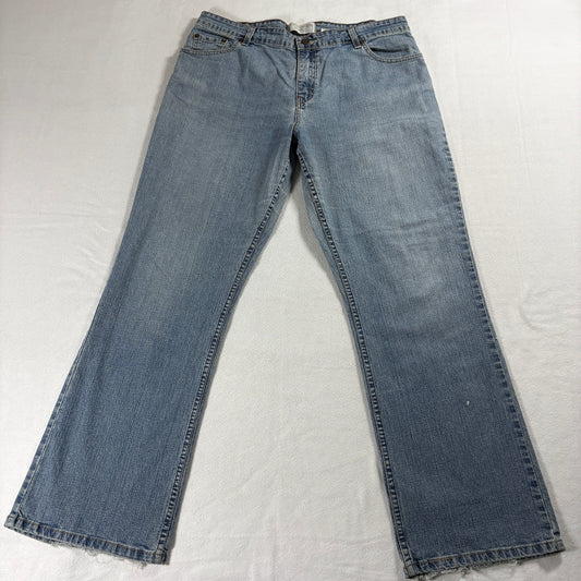 Levi Strauss Signature Womens Bootcut Jeans Size 16 Medium Light Wash Denim Blue