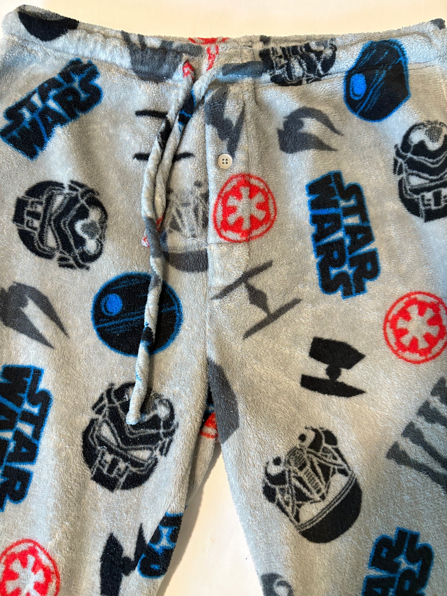Star Wars Men’s Lounge Pants Size L Gray Fleece Pajamas Sith Trooper Ships