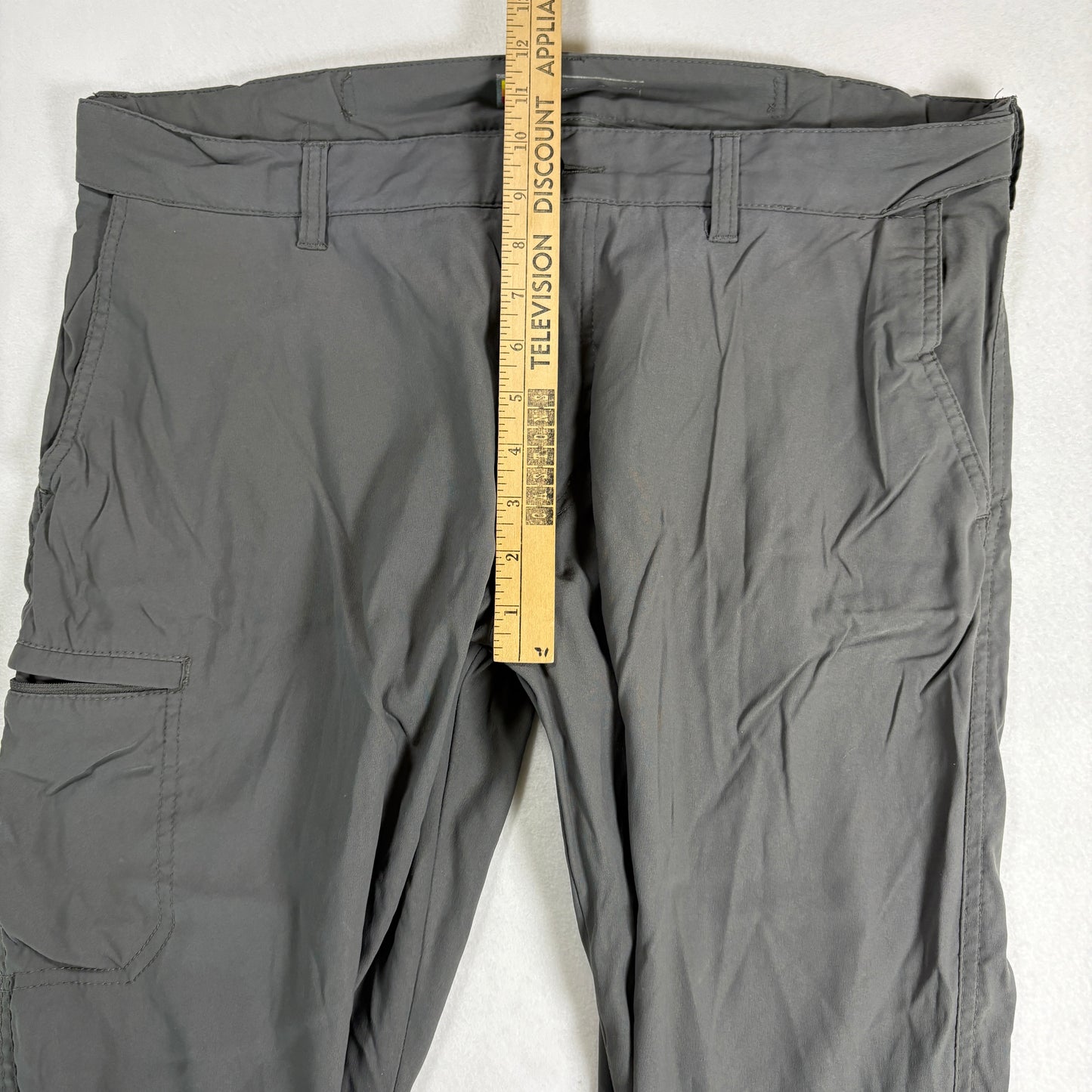 LB Tech Mens Pants 36x30 Classic Fit Gray Casual Chino Lightweight