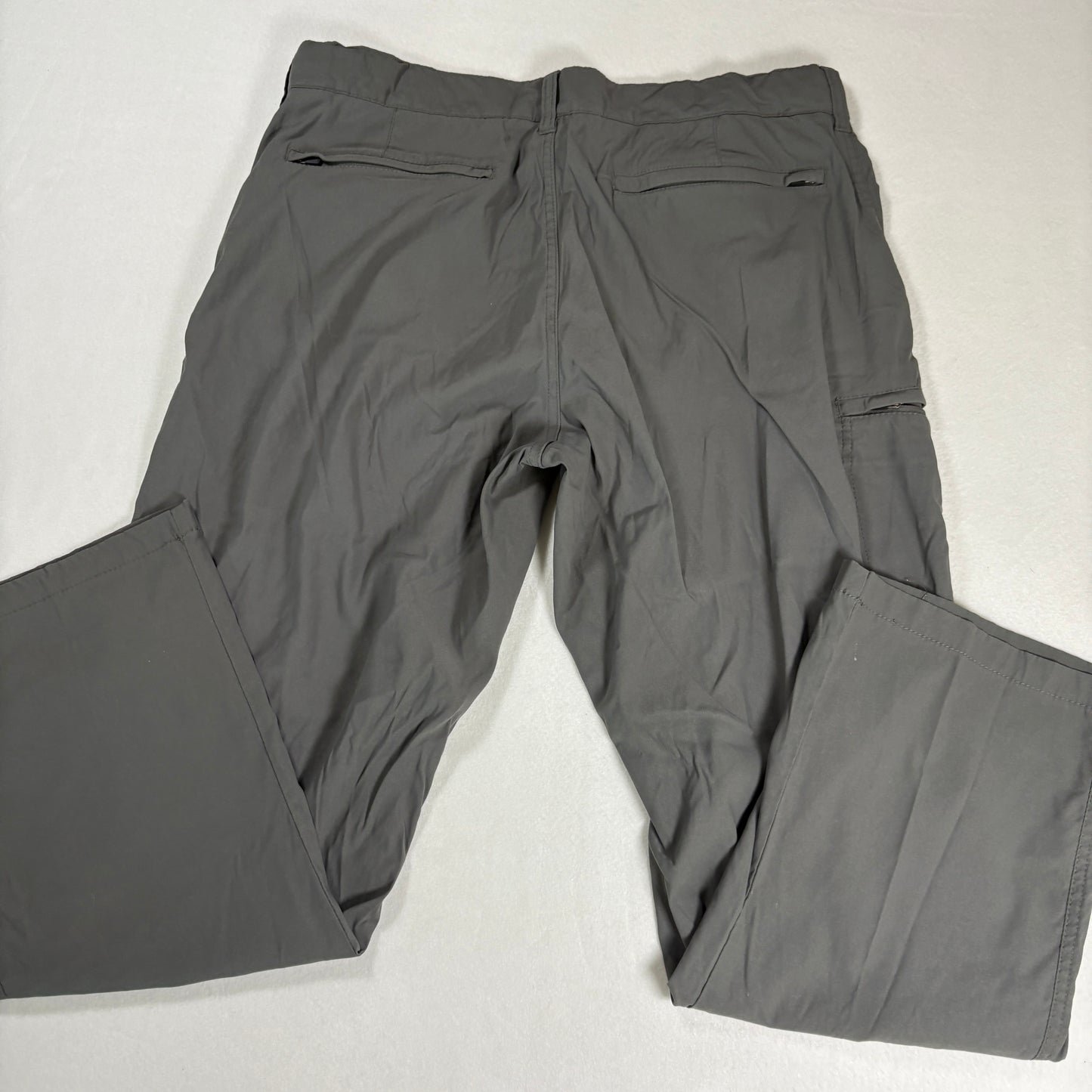 LB Tech Mens Pants 36x30 Classic Fit Gray Casual Chino Lightweight