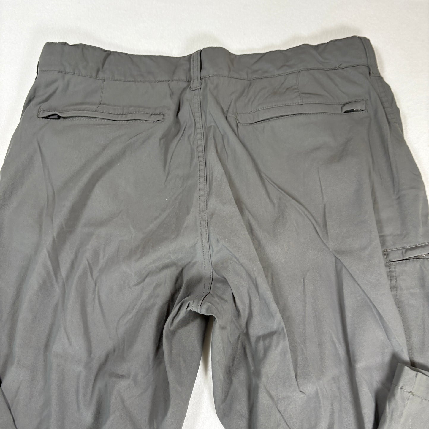 LB Tech Mens Pants 36x30 Classic Fit Gray Casual Chino Lightweight
