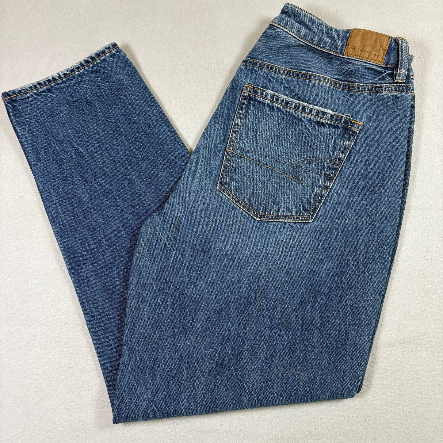 American Eagle Womens 6 Regular Blue Denim Jeans Comfort Stretch Y2K Vintage