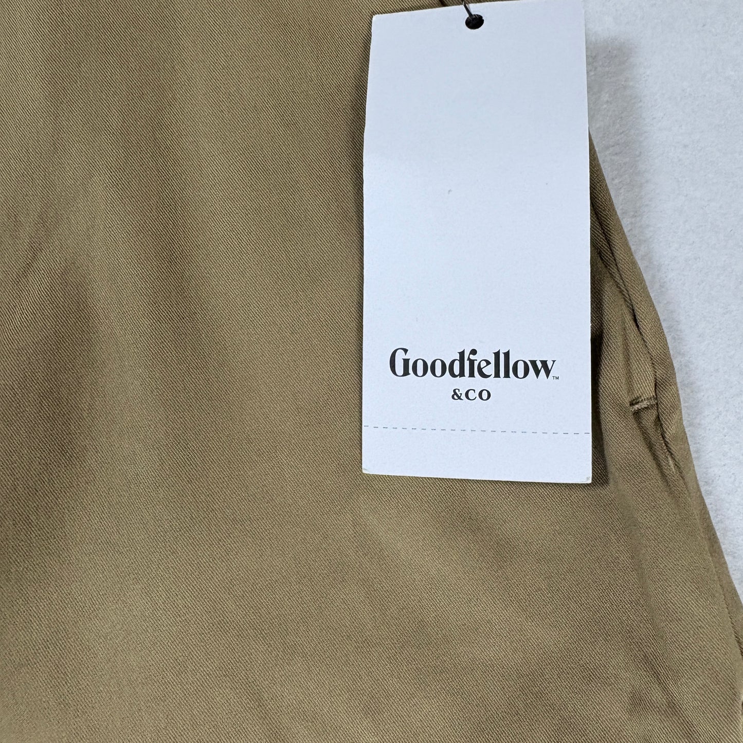 NWT Goodfellow & Co Mens Chino Pants 28x30 Slim Tech Khaki Stretch Wrinkle Resist