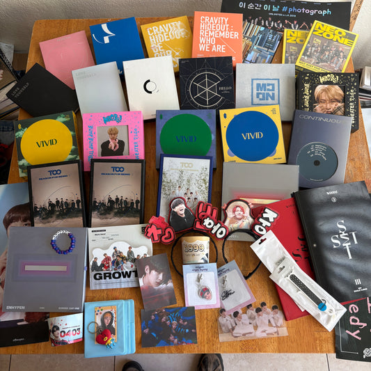Massive K-Pop Album Lot BTS ENHYPEN NCT AB6IX ONEUS CRAVITY TOO WOODZ Set