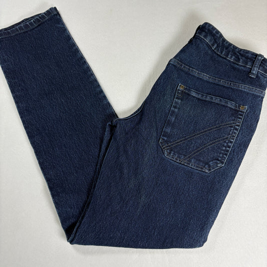 Apparel Collection Mens Jeans 34 Dark Wash Straight Classic Denim Vintage