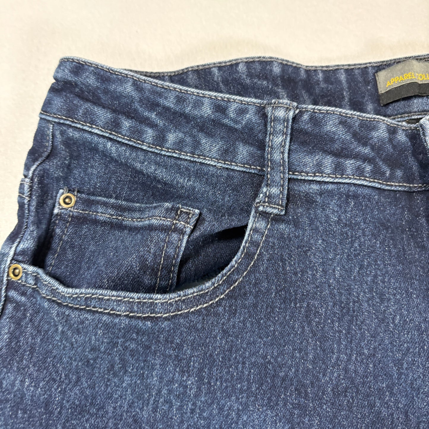 Apparel Collection Mens Jeans 34 Dark Wash Straight Classic Denim Vintage