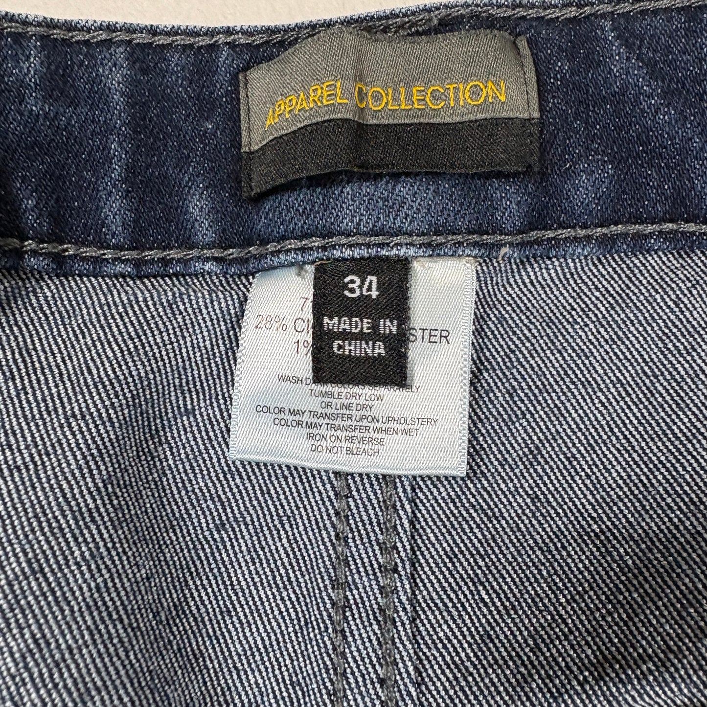 Apparel Collection Mens Jeans 34 Dark Wash Straight Classic Denim Vintage