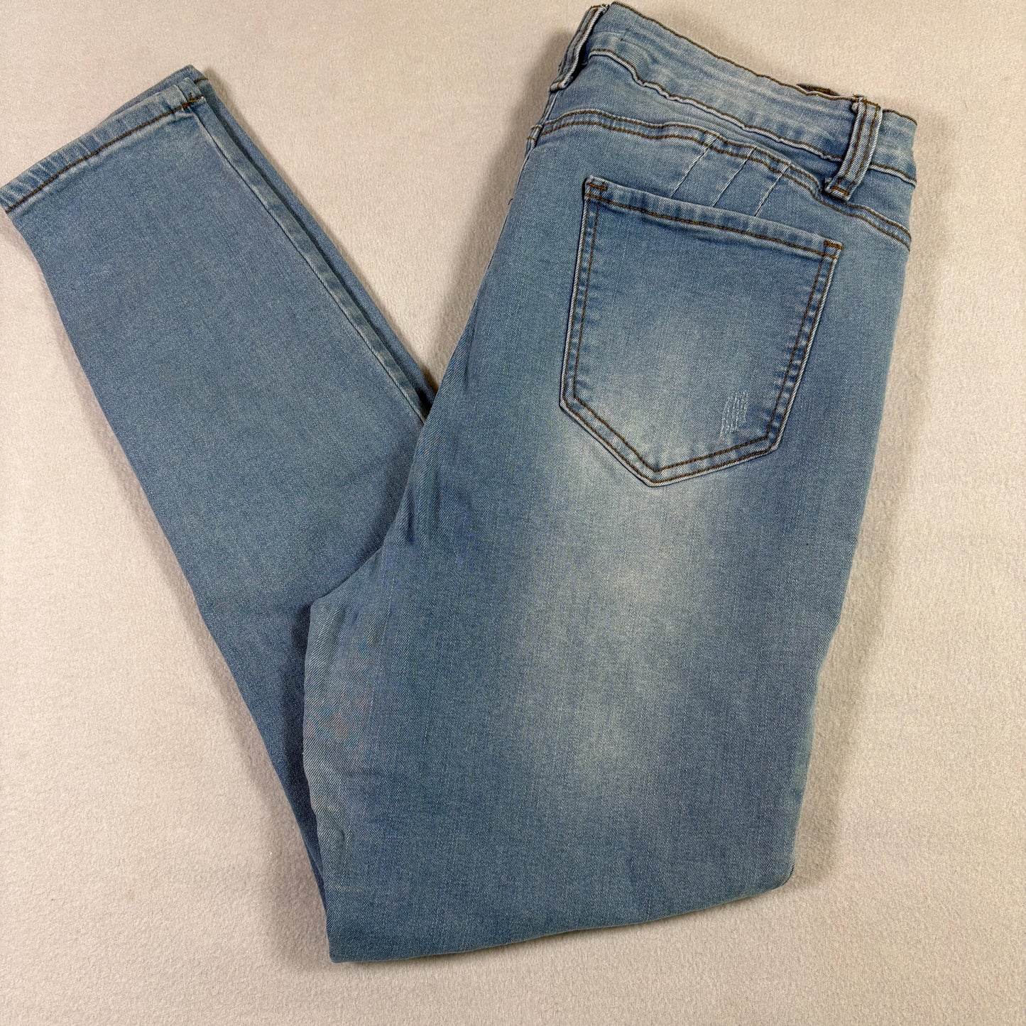 Mellow Denim Womens Light Blue High Rise Skinny Jeans Size 15 Y2K Stretch