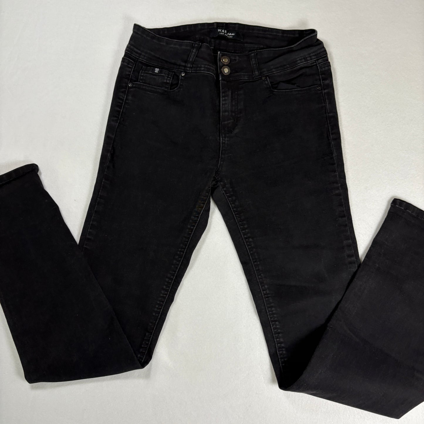 Wax Jean Womens Jeans 9 Black High Rise Skinny Stretch Denim Y2K Grunge
